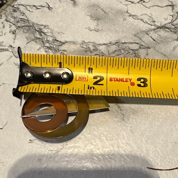 Artisan Gold and Silver Spiral Brooch - Picture 7 of 8